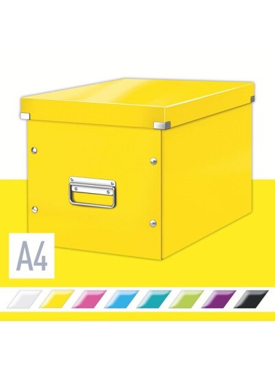 Arkivboks Click & Store WOW Cube L gul