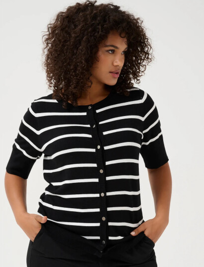 Kaffe Curve Kclizzy Short Sl Cardigan Black XL Kaffe Curve Kclizzy Short Sl Cardigan Black XL
