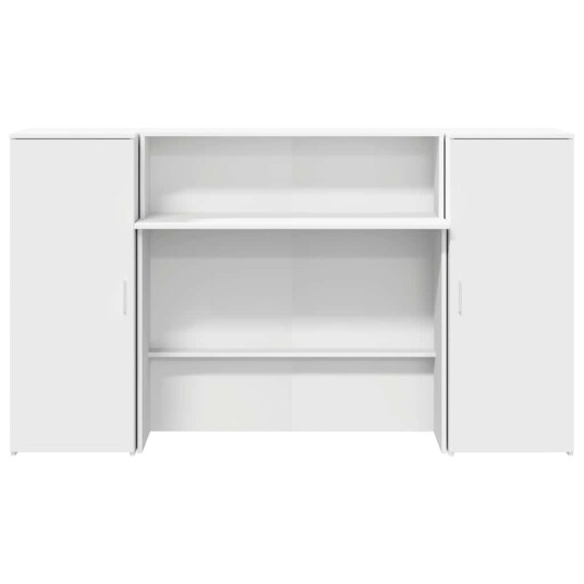 Resepsjonspult hvit 180x50x103,5 cm konstruert tre