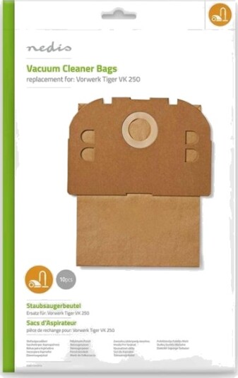 Nedis Støvsugepose 10 stk. Papir Mest solgt for: Vorwerk Tiger VK 250 Brun Nedis Støvsugepose 10 stk. Papir Mest solgt for: Vorwerk Tiger VK 250 Brun