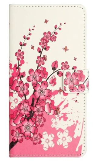 EIDERWOOD Xiaomi Redmi Note 13 (4G) Kunstskinn Flip Deksel m. Lommebok & Stativfunksjon - Plomme Blomst