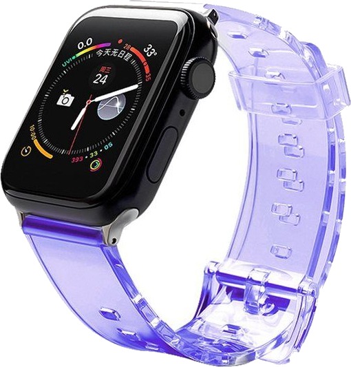 Hurtel Silikonarmbånd Armbåndsarmbånd Light for Apple Watch 38/40mm Lilla