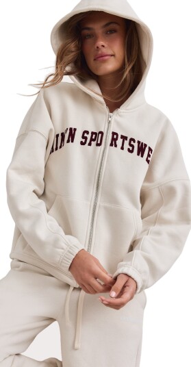 AimN Aim"n Dame Varsity Sweat Zip Hood Cream L