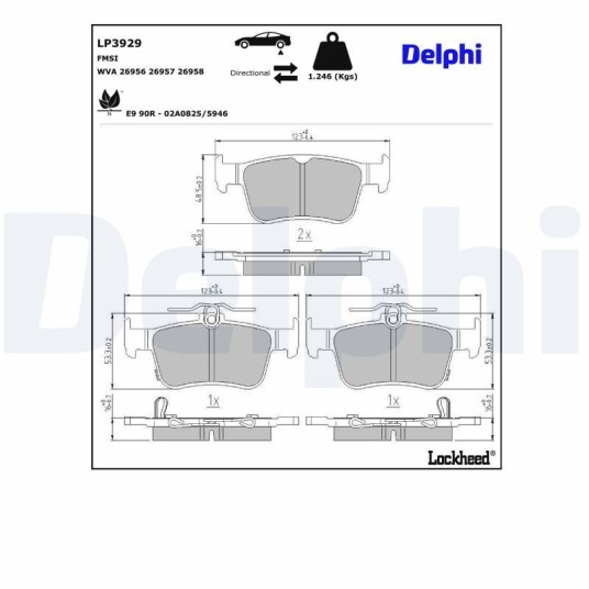 Bremseklosser DELPHI LP3929