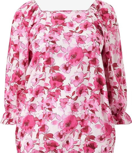 Zizzi Bluse vSol 3/4 Rosa Zizzi Bluse vSol 3/4 Rosa