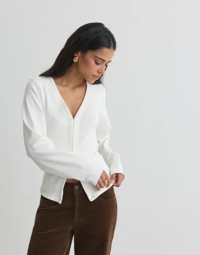 Nelly   Hvit   Waist Focus Cardigan