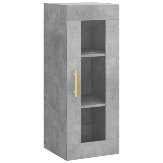 vidaXL Highboard betonggrå 34,5x34x180 cm konstruert tre 8720845487799