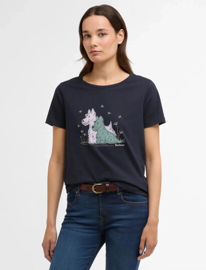 Barbour Barbour Clover T Shirt Navy 42 Barbour Barbour Clover T Shirt Navy 42