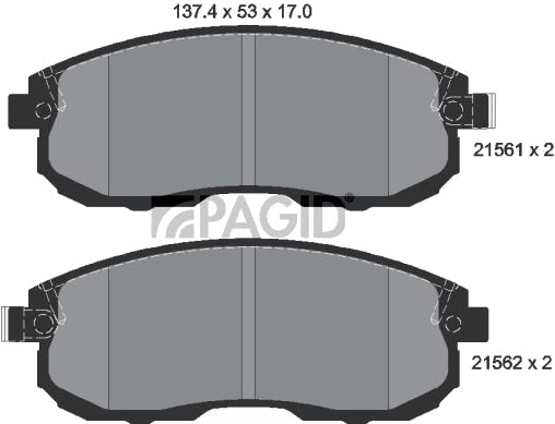 PAGID T1777N Bremseklosser PAGID T1777N Bremseklosser