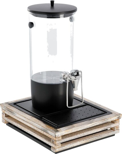 VEGA Drikkedispenser Natchez enkel GN 1/2; 37x31x50.8 cm LxBxH; Vintagehvit/Transparent/Svart