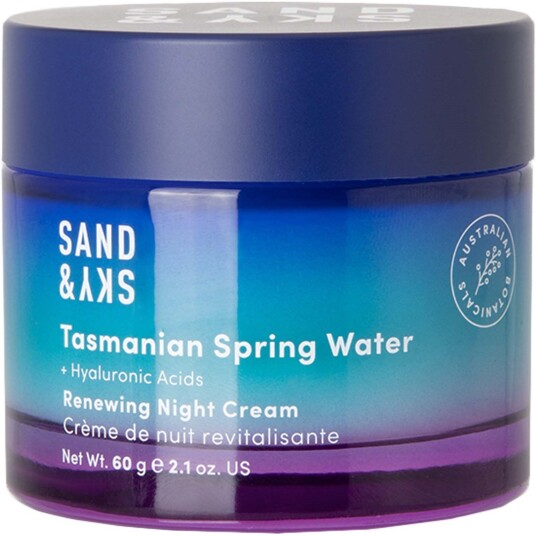 Sand & Sky Tasmanian Spring Water Renewing Night Cream 60 g Nattkrem