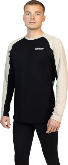 liiteGuard Hybrid Merino Baselayer Løpstrøye Herre Beige/Svart S