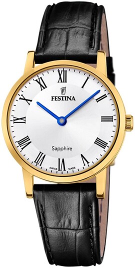 Festina Dameklokke F20017 4 Swiss Made Hvit/Lær Ø29.3 mm Festina Dameklokke F20017 4 Swiss Made Hvit/Lær Ø29.3 mm