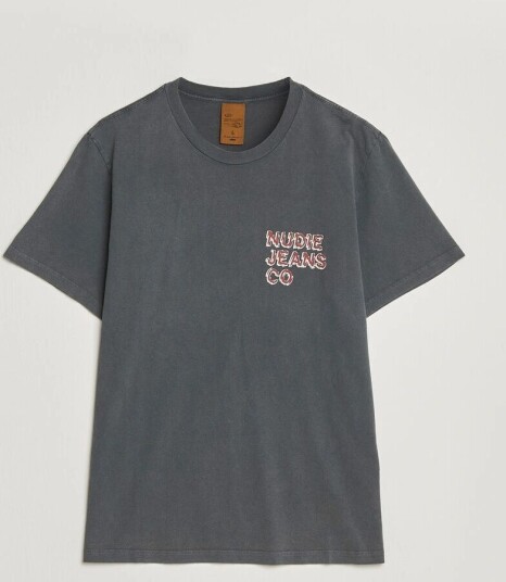 Nudie Jeans Roy Life Tracks T Shirt Antracite