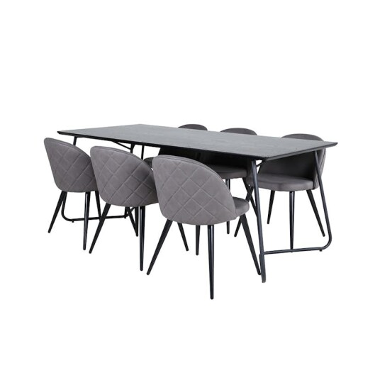 Venture Home Spisegruppe Venture Home Annika Spisebord og Valentina Stitcthes Spisestol GR22338