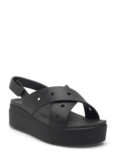 Crocs Brooklyn 4U Cross Strap Sandal   Black   36/37