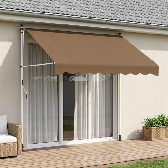 Manuell utskiftbar markise Beige 100 cm