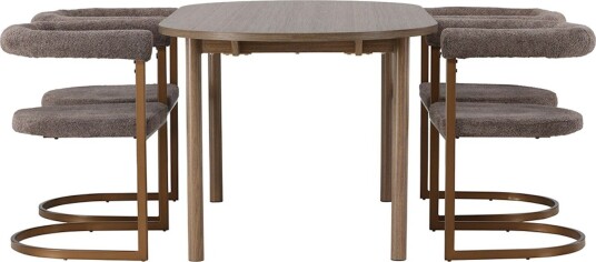 Spisegruppe Venture Home Andy Ø120 cm med 4st Morning Spisestoler