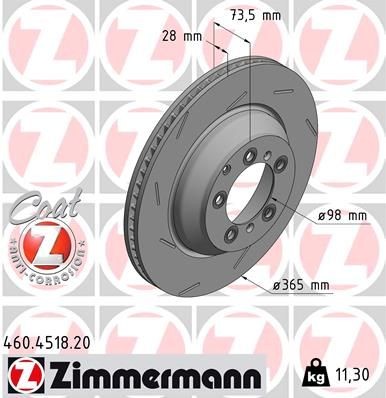 Bremseskive ZIMMERMANN 460.4518.20