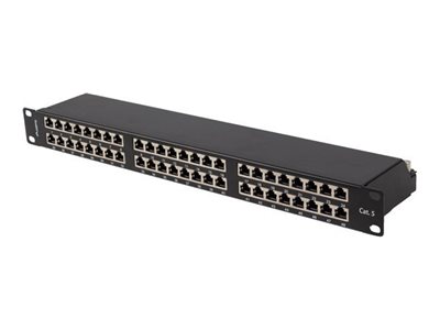 Lanberg Koblingspanel Rackmonterbar Cat 5/5E Ftp Rj 45 X 48 Ral 9004 Svart 1U 19" PPS5 1048 B