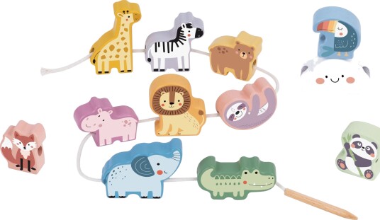 Tooky Toy Tooky Toy Lacing Animals Aktivitetsleke Tooky Toy Tooky Toy Lacing Animals Aktivitetsleke