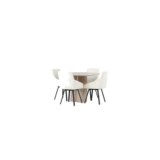 Venture Home Spisegruppe Venture Home Olivia Ø110 cm med 4 stk Rosie Stoler GR23806