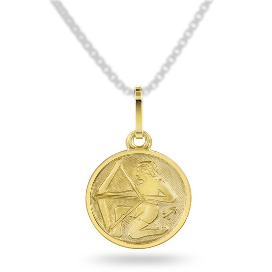 Pan Jewelry, Anheng i 585 gult gull med skytten Pan Jewelry, Anheng i 585 gult gull med skytten