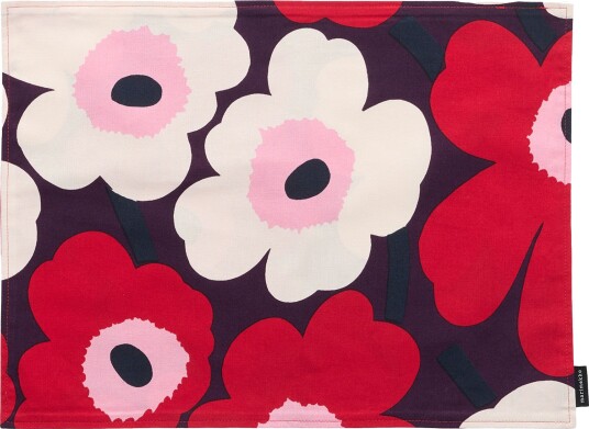 Marimekko Pieni Unikko bordbrikke 42 × 31 cm, rose