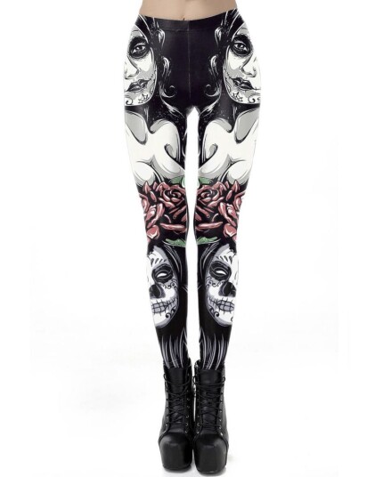 Svart Day Of The Dead TightStrl  2XL