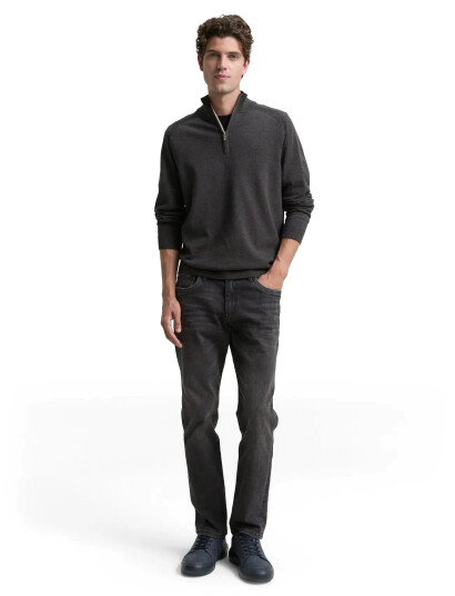 Tom Tailor Basic Knit Troyer - Grey - M Tom Tailor Basic Knit Troyer - Grey - M