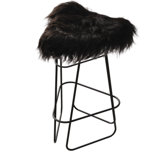 Cuero Iceland Barstol 65 cm Sort / Wild Black