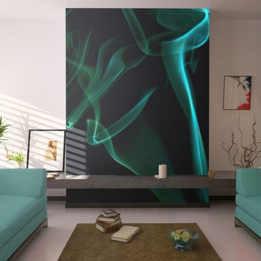 Fototapet Blue Smoke Waves 200x154 - Artgeist sp. z o. o.