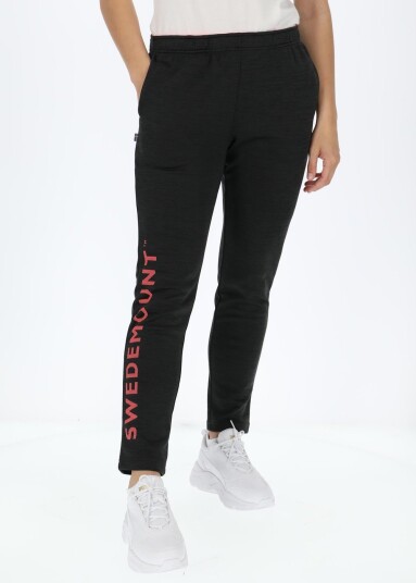 Swedemount Training Logo Pants W Charcoal Melange/New Pink 44 Sweatpants