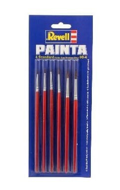 Revell Painta Standard Penselsett - 6 størrelser 00-4 for modellbygging Revell Painta Standard Penselsett - 6 størrelser 00-4 for modellbygging