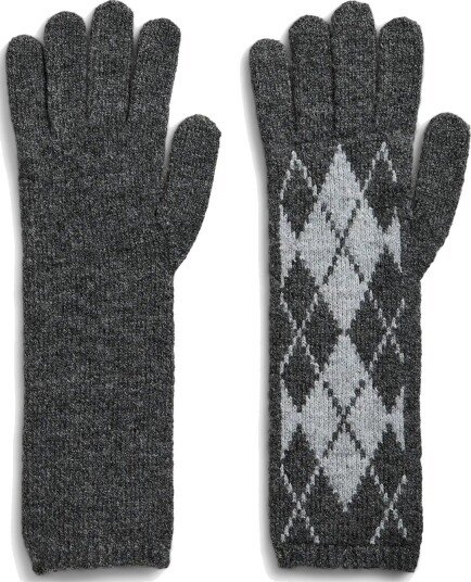 Pieces Pcadele Long Gloves Bc - DARK GREY MELANGE - One Size