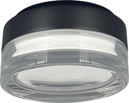 Nova Alba tak/vegglampe 9W 2700/3000/4000 Kelvin IP65 Dimbar Svart / Klar