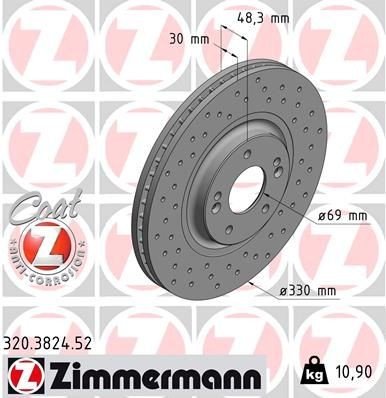 Bremseskive ZIMMERMANN 320.3824.52