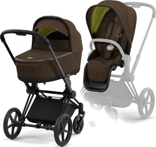 Cybex Komplett Barnevogn Priam Matt Black/Khaki Green