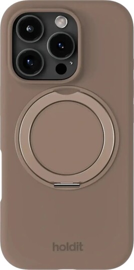 Holdit Silicone Stand Case iPhone 16 Pro Max Mocha Brown Holdit Silicone Stand Case iPhone 16 Pro Max Mocha Brown