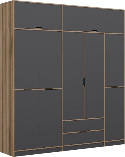 Munna Garderobe 232x253 cm - Antrasitt