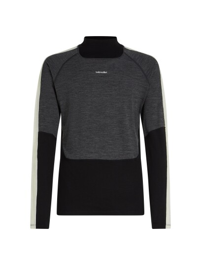 Icebreaker Men Merino 200 Oasis+ Ls High Neck Black/jet Hthr/undyed/cb L
