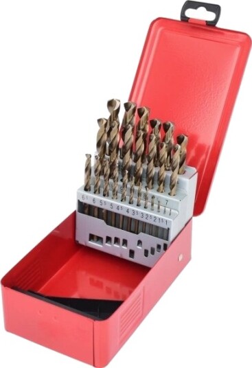 Ks Tools Hss-G Co 5 Spiralborsett, Stålplatekassett, 25 Stk, 1-13Mm (330.3613)