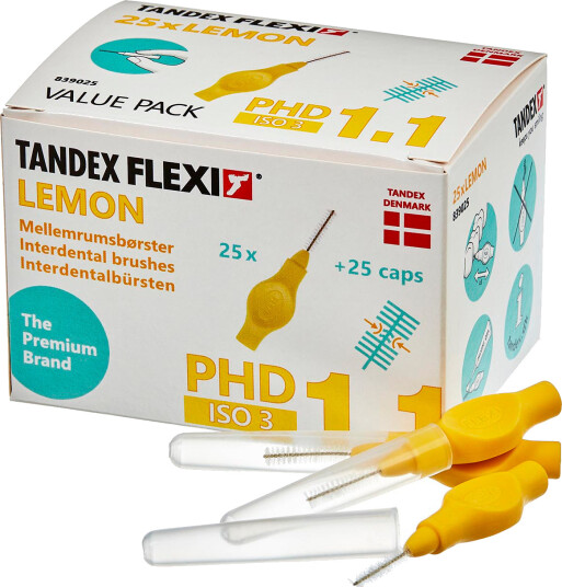 Tandex Flexi 25 stk. Spaltebørster ISO 3 LEMON