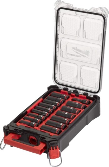 Milwaukee 16-delt Kraftpipesett for 1/2" Hylser i Packout Koffert