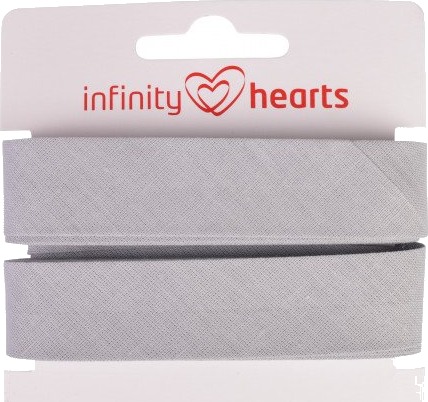 Infinity Hearts Skråbånd Bomull 40/20mm 61 Lysegrå 5m Infinity Hearts Skråbånd Bomull 40/20mm 61 Lysegrå 5m