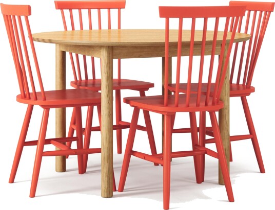 Department Wood spisebordsett eik/ Oransje