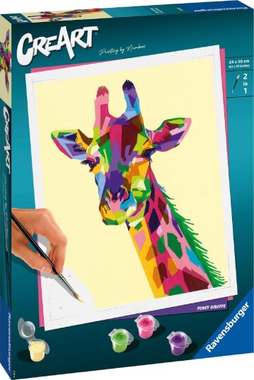 CreArt Paint by Numbers - Funky Giraffe CreArt Paint by Numbers - Funky Giraffe