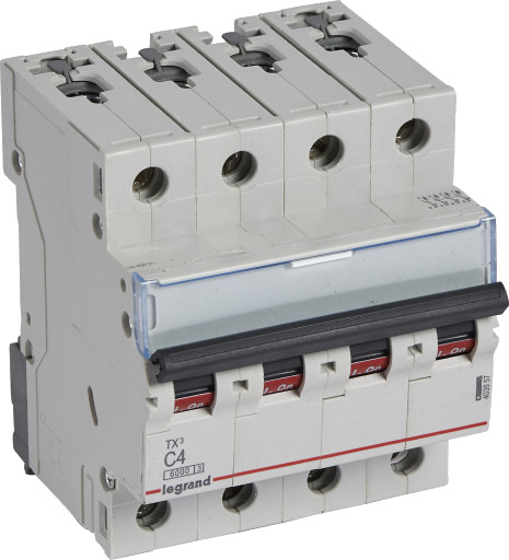 Legrand TX³ MCB automatsikring C4 4P 4M 6/6kA