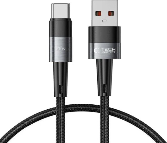 Tech Protect UltraBoost USB C USB A 66W 0.5m Grå