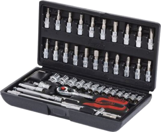 Ks Tools 1/4" Støpselsett 46 Hoder Kromvanadium 1,1 Kg - Håndverktøy